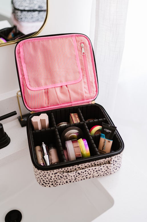 Mega Makeup Case Beige Dalmatian