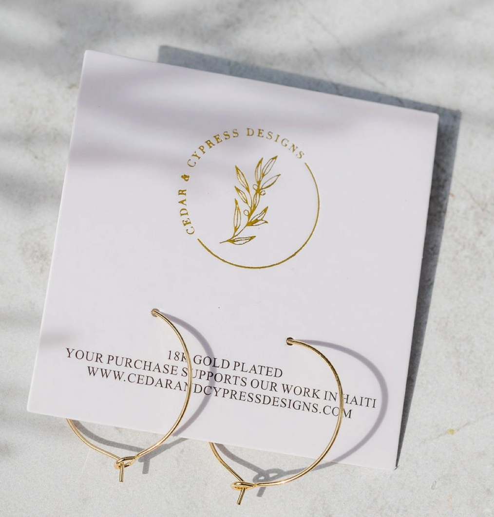 Waterproof Gold Plated Dainty Hoop Earrings