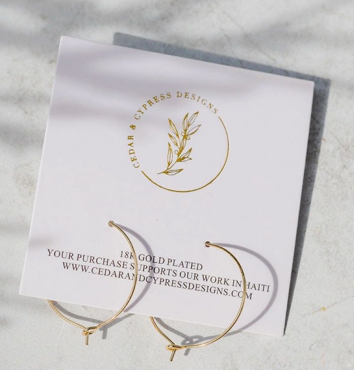 Waterproof Gold Plated Dainty Hoop Earrings