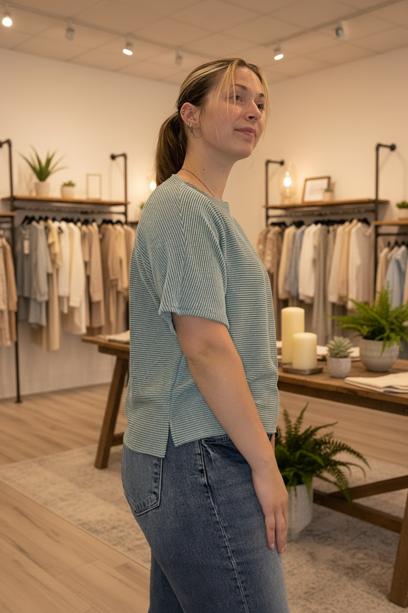 Striped Top Side — Boutique Background