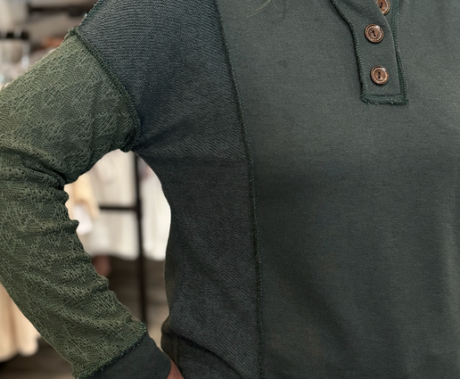 Olive French Terry Long Sleeve