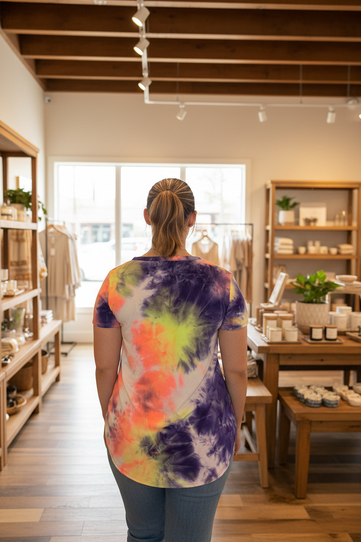 Tie-Dye Tee - Back - Boutique Background