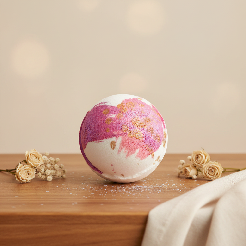 Unicorn Bath Bomb – Warm Wooden Table