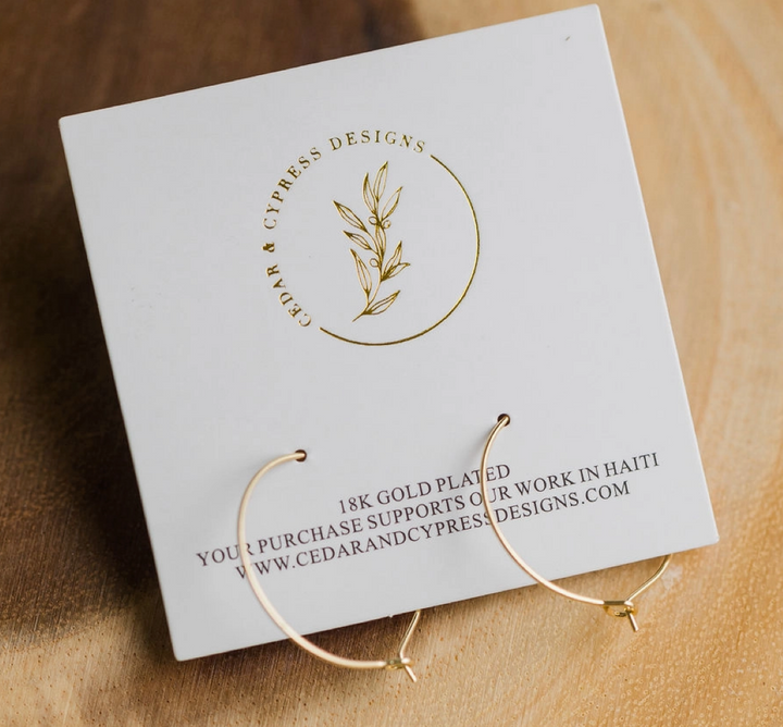 Waterproof Gold Plated Dainty Hoop Earrings