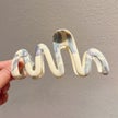 Large Colorful Wavy Rectangle Hair Claw Clips