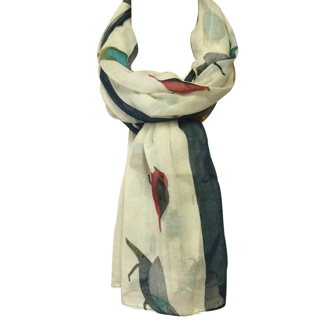 Bird Print Lightweight Fashion Scarf