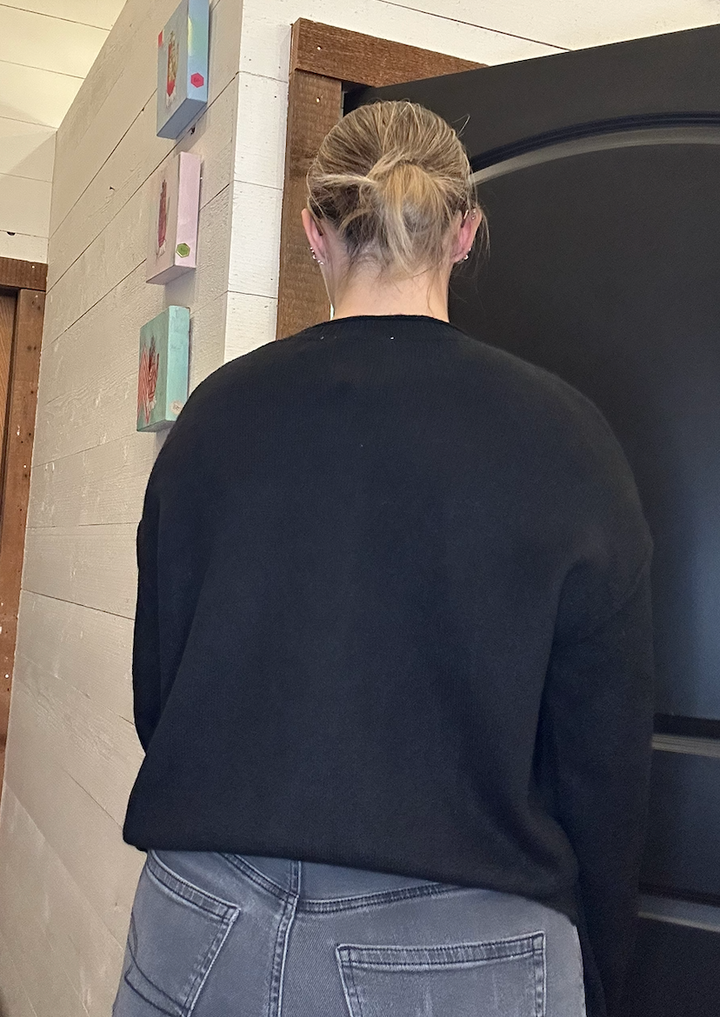 Relaxed Fit Roll Neck Button-down Cardigan Sweater