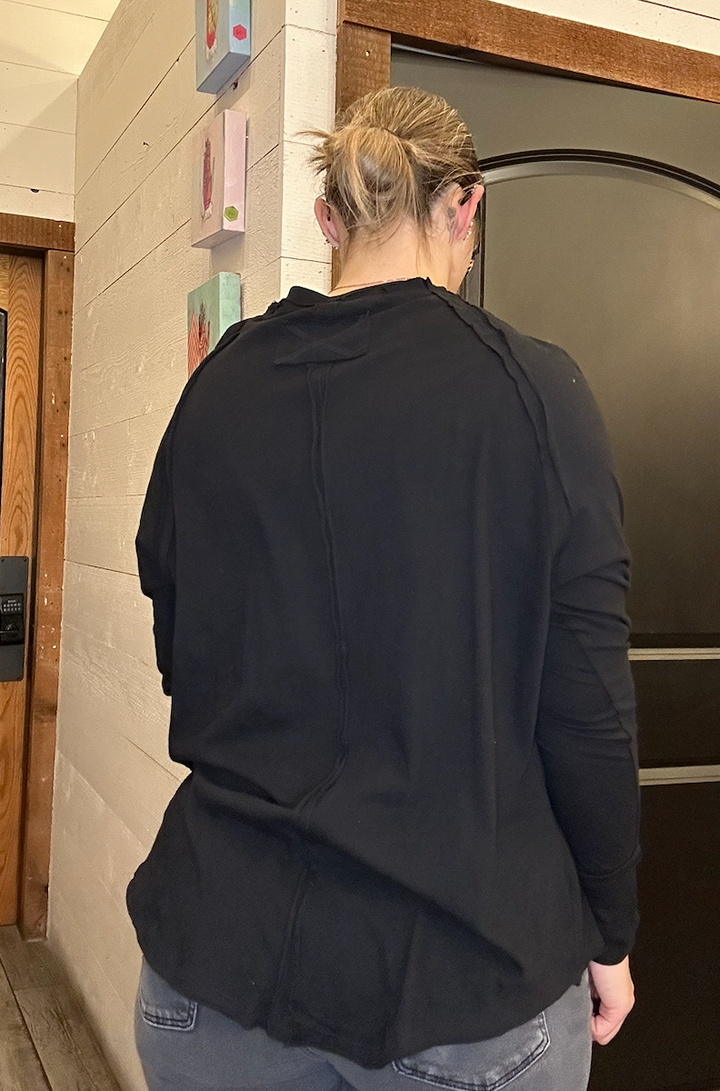 Cotton Raglan Sleeve Thumbhole Top