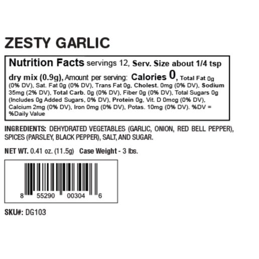 Zesty Garlic Dip Mix